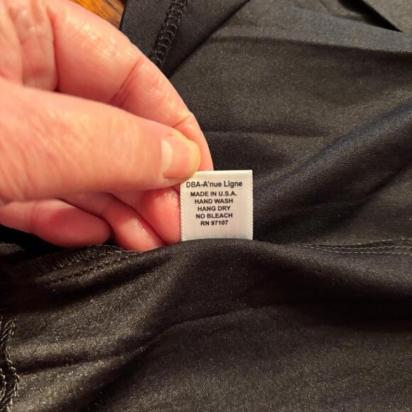 A'nue Miami A Line Tank Stretchy Black Women's Size Petite Small Made in USA NWT - Picture 7 of 12